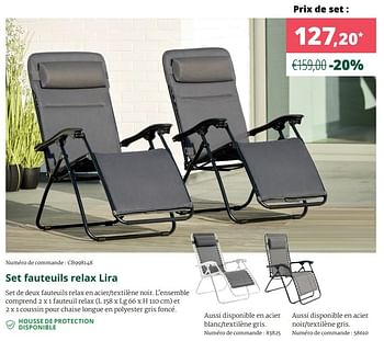 Promotions Set fauteuils relax lira - Bristol - Valide de 01/02/2021 à 30/09/2021 chez Overstock