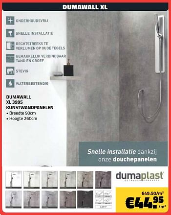Promoties Dumawall xl 3995 kunstwandpanelen - Dumawall - Geldig van 01/02/2021 tot 28/02/2021 bij Bouwcenter Frans Vlaeminck