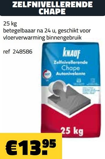 Promoties Zelfnivellerende chape - Knauf - Geldig van 01/02/2021 tot 28/02/2021 bij Bouwcenter Frans Vlaeminck
