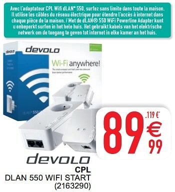 Promoties Cpl dlan 550 wifi start - Devolo - Geldig van 23/02/2021 tot 08/03/2021 bij Cora