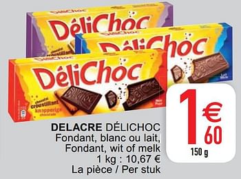Promotions Delacre délichoc - Delacre - Valide de 23/02/2021 à 01/03/2021 chez Cora
