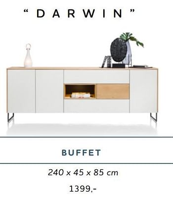 Promotions Darwin buffet - Produit Maison - Xooon - Valide de 05/02/2021 à 21/03/2021 chez Xooon
