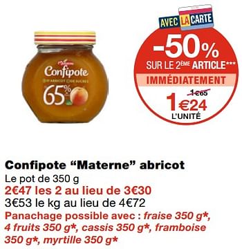 Promotions Confi pote materne abricot - Materne - Valide de 17/02/2021 à 28/02/2021 chez MonoPrix