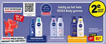 Promoties Nivea verzorgende body milk - Nivea - Geldig van 23/02/2021 tot 07/03/2021 bij Kruidvat