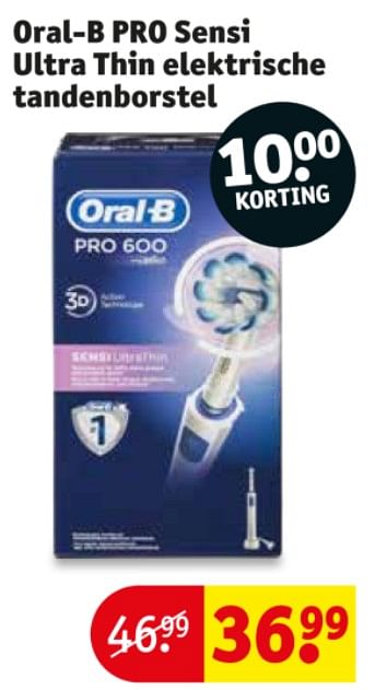 Promoties Oral-b pro sensi ultra thin elektrische tandenborstel - Oral-B - Geldig van 23/02/2021 tot 07/03/2021 bij Kruidvat