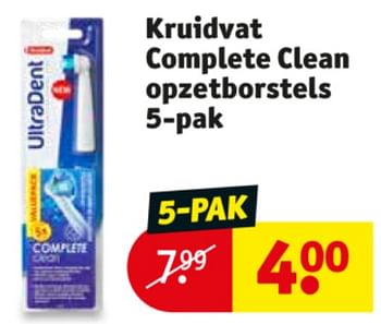 Promotions Kruidvat complete clean opzetborstels - Produit maison - Kruidvat - Valide de 23/02/2021 à 07/03/2021 chez Kruidvat