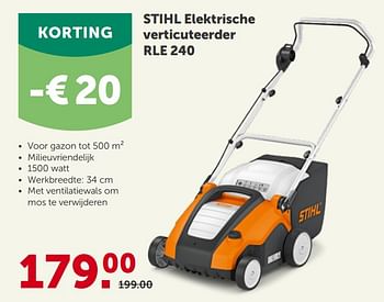 Promoties Stihl elektrische verticuteerder rle 240 - Stihl - Geldig van 24/02/2021 tot 06/03/2021 bij Aveve
