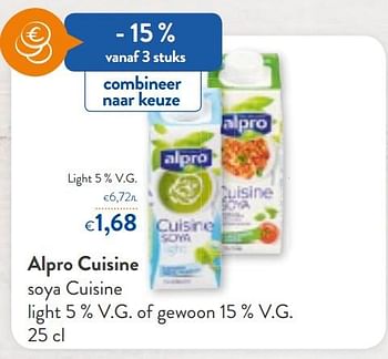 Promoties Alpro cuisine light 5 % v.g. - Alpro - Geldig van 24/02/2021 tot 09/03/2021 bij OKay