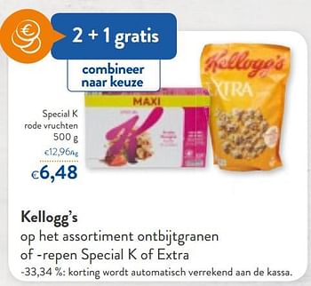 Promoties Kellogg`s special k rode vruchten - Kellogg's - Geldig van 24/02/2021 tot 09/03/2021 bij OKay