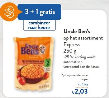 Promoties Uncle ben`s rijst op mediterrane wijze - Uncle Ben's - Geldig van 24/02/2021 tot 09/03/2021 bij OKay