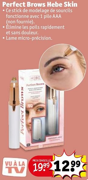 Promotions Perfect brows hebe skin - Produit maison - Kruidvat - Valide de 23/02/2021 à 07/03/2021 chez Kruidvat