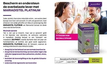 Promoties Mariadistel platinum - Mannavital - Geldig van 01/03/2021 tot 01/04/2021 bij Mannavita