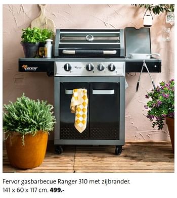 Promotions Fervor gasbarbecue ranger 310 met zijbrander - Fervor - Valide de 22/02/2021 à 07/03/2021 chez Intratuin