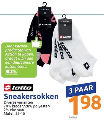 Promotions Sneakersokken - Lotto - Valide de 24/02/2021 à 02/03/2021 chez Action