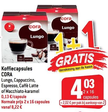 Promoties Koffiecapsules cora - Huismerk - Smatch - Geldig van 24/02/2021 tot 02/03/2021 bij Smatch