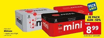 Promoties Minicans - Coca Cola - Geldig van 01/03/2021 tot 06/03/2021 bij Lidl