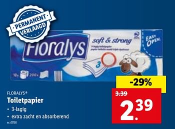 Promotions Toiletpapier - Floralys - Valide de 01/03/2021 à 06/03/2021 chez Lidl