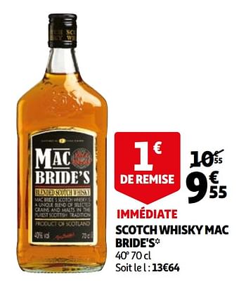 Promotions Scotch whisky mac bride`s - Mac Bride`s - Valide de 24/02/2021 à 02/03/2021 chez Auchan Ronq
