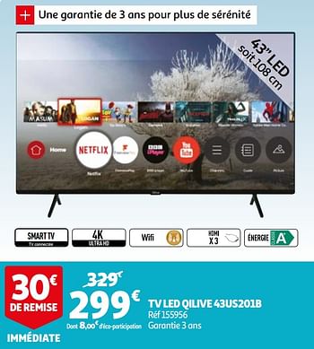 Promotions Tv led qilive 43us201b - Qilive - Valide de 24/02/2021 à 02/03/2021 chez Auchan Ronq