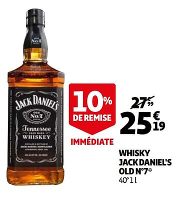 Promotions Whisky jack daniel`s old n°7 - Jack Daniel's - Valide de 24/02/2021 à 02/03/2021 chez Auchan Ronq