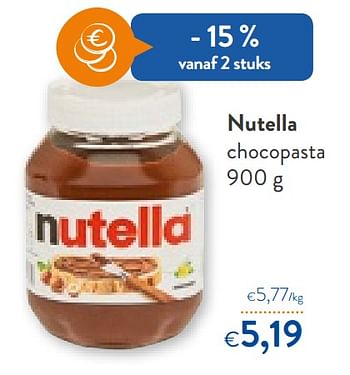 Promoties Nutella chocopasta - Nutella - Geldig van 24/02/2021 tot 09/03/2021 bij OKay