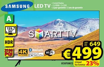 Promoties Samsung led tv ue50tu8072 - Samsung - Geldig van 24/02/2021 tot 03/03/2021 bij ElectroStock