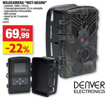 Promoties Denver electronics wildcamera wct-8020w - Denver Electronics - Geldig van 24/02/2021 tot 07/03/2021 bij Hubo