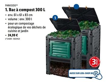 Promotions Bac à compost - Parkside - Valide de 01/03/2021 à 06/03/2021 chez Lidl