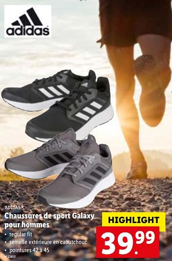 Promoties Chaussures de sport galaxy pour hommes - Adidas - Geldig van 01/03/2021 tot 06/03/2021 bij Lidl