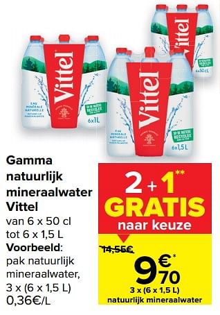 Promotions Gamma natuurlijk mineraalwater vittel - Vittel - Valide de 24/02/2021 à 08/03/2021 chez Carrefour