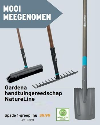 Promoties Gardena handtuingereedschap natureline spade - Gardena - Geldig van 03/03/2021 tot 16/03/2021 bij Gamma