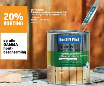 Promoties Tuinbeits schutting en tuinhout - Gamma - Geldig van 03/03/2021 tot 16/03/2021 bij Gamma