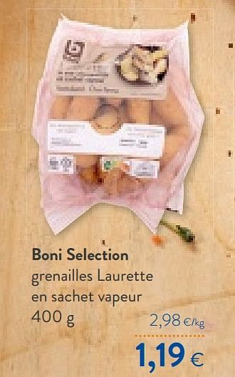 Promotions Boni selection grenailles laurette en sachet vapeur - Boni - Valide de 24/02/2021 à 09/03/2021 chez OKay