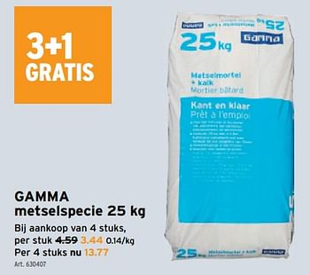 Promoties Gamma metselspecie - Huismerk - Gamma - Geldig van 03/03/2021 tot 16/03/2021 bij Gamma