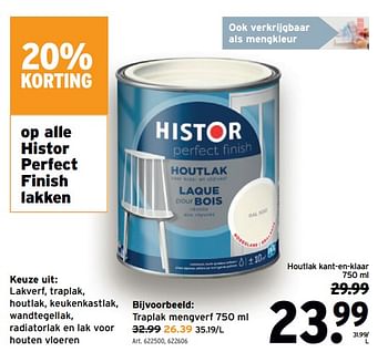Promoties Houtlak kant-en-klaar - Histor - Geldig van 03/03/2021 tot 16/03/2021 bij Gamma