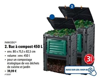 Promoties Bac à compost - Parkside - Geldig van 01/03/2021 tot 06/03/2021 bij Lidl