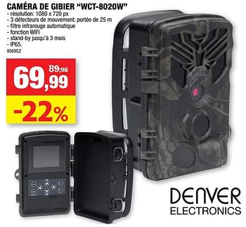 Promotions Caméra de gibier wct-8020w - Denver Electronics - Valide de 24/02/2021 à 07/03/2021 chez Hubo