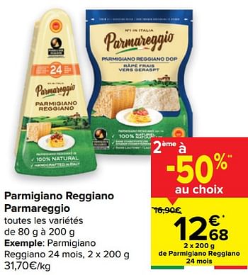 Promotions Parmigiano reggiano parmareggio - Parmareggio - Valide de 24/02/2021 à 08/03/2021 chez Carrefour