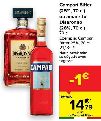 Promoties Campari bitter - Campari - Geldig van 24/02/2021 tot 08/03/2021 bij Carrefour