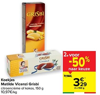 Promoties Koekjes matilde vicenzi grisbi - GriSbi - Geldig van 24/02/2021 tot 08/03/2021 bij Carrefour