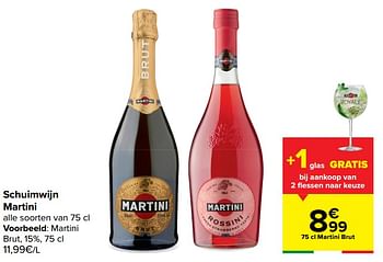 Promoties Schuimwijn martini brut - Martini - Geldig van 24/02/2021 tot 08/03/2021 bij Carrefour