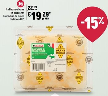 Promoties Italiaanse kaas in schilfers - Huismerk - Delhaize - Geldig van 25/02/2021 tot 03/03/2021 bij Delhaize