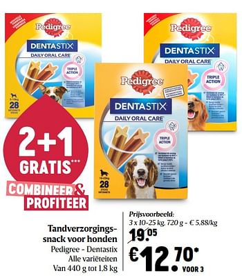 Promoties Tandverzorgingssnack voor honden pedigree - Pedigree - Geldig van 25/02/2021 tot 03/03/2021 bij Delhaize