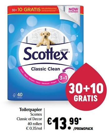 Promotions Toiletpapier scottex - Scottex - Valide de 25/02/2021 à 03/03/2021 chez Delhaize