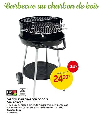 Promotions Barbecue au charbon de bois mallorca bbq+friends - BBQ & Friends  - Valide de 03/03/2021 à 15/03/2021 chez Brico