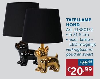 Promoties Tafellamp hond - Huismerk - Zelfbouwmarkt - Geldig van 02/03/2021 tot 29/03/2021 bij Zelfbouwmarkt