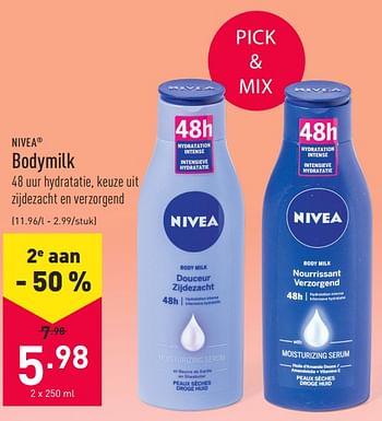 Promoties Bodymilk - Nivea - Geldig van 01/03/2021 tot 12/03/2021 bij Aldi