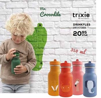 Promoties Mr crocodile drinkfles - Trixie - Geldig van 23/02/2021 tot 23/03/2021 bij Supra Bazar