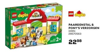 Promoties Paardenstal + pony`s verzorgen - Lego - Geldig van 23/02/2021 tot 23/03/2021 bij Supra Bazar