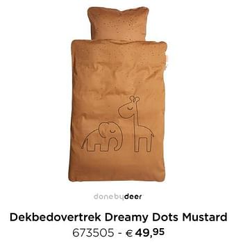 Promoties Dekbedovertrek dreamy dots mustard - Done by Deer - Geldig van 15/02/2021 tot 31/12/2021 bij Dreambaby